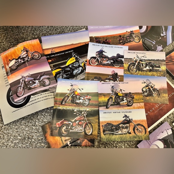 Vintage Harley Davidson 90s & 2000 Sales Brochure Catalog Flyer Lot Of 22+ Items - Picture 9 of 14